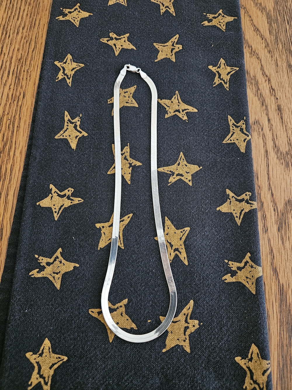 Authentic Italian 925 Sterling Silver Herringbone Chain